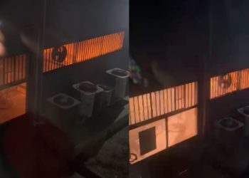 Chamas atingem área próxima à Universidade Nilton Lins e energia é interrompida; veja o vídeo