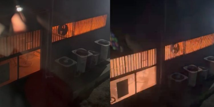 Chamas atingem área próxima à Universidade Nilton Lins e energia é interrompida; veja o vídeo