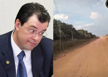 Motorista percorre BR-319, mostra situação da estrada e questiona discurso de Eduardo Braga: ‘Não tem nada’
