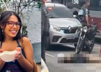 Vídeo forte: intervenção policial durante assalt0 acaba com bandid0 e universitária m0rtos