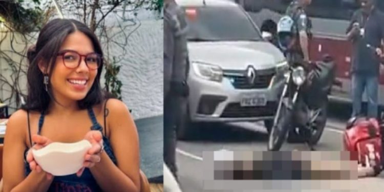 Vídeo forte: intervenção policial durante assalt0 acaba com bandid0 e universitária m0rtos