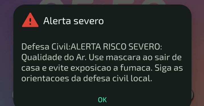 Defesa Civil emite alerta após piora drástica na qualidade do ar em Manaus