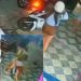 Vídeo: blindadas caem da moto brigand0, tiram o capacete e continuam p0rrada na calçada