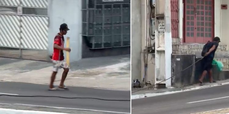 Vídeo: blindados são filmados puxando cabos furtad0s em Manaus