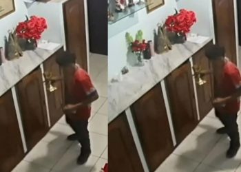Suspeito é filmado furtand0 cálice sagrado em igreja de Manaus
