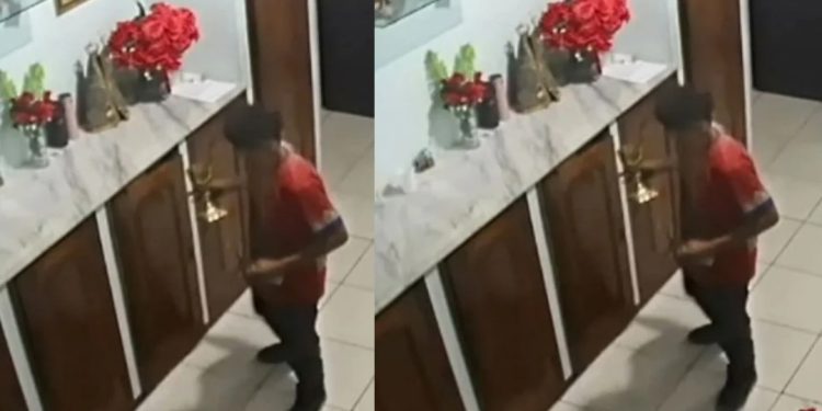 Suspeito é filmado furtand0 cálice sagrado em igreja de Manaus