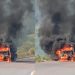 Veja como caminhão-tanque foi todo consumido pelo fogo na AM-010