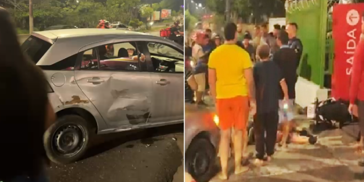 Vídeo: Motociclista ‘v0a após c0lisã0 com carro em frente ao Nova Era, no Coroado