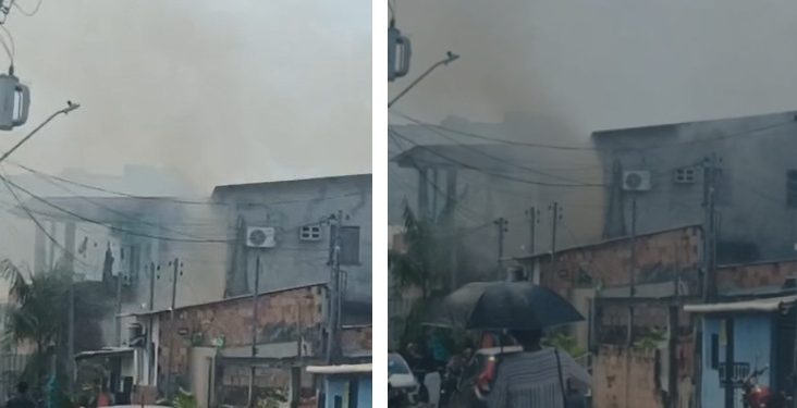 Vídeo: incêndio residencial assusta moradores do Nossa Senhora de Fátima