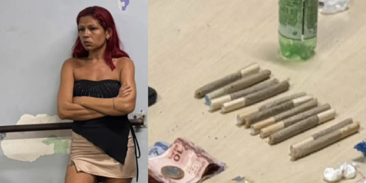 ‘Tava trabalhando’, diz mulher ao ser pr3sa com pochete cheia de dr0gas em Manaus