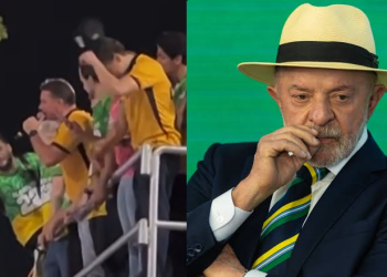 Em ato em Manaus, Flávio critica Lula, diz que ele ‘cag@’ pra Amazônia e promete encerrar ‘era petista’