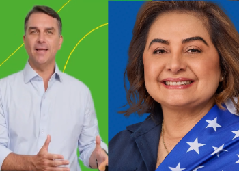 ‘É Flávio e Maria 22’: Flávio Bolsonaro pede voto útil no Amazonas e reforça dobradinha da direita