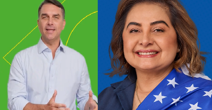 ‘É Flávio e Maria 22’: Flávio Bolsonaro pede voto útil no Amazonas e reforça dobradinha da direita