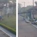 Vídeo mostra carro que atravessou a rua e entrou num condomínio em Manaus: ‘foi a p0rrada’