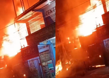 Sucataria é consumida por incênd1o na Zona Leste de Manaus; testemunha relata ação crimin0sa
