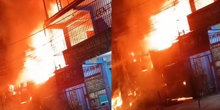 Sucataria é consumida por incênd1o na Zona Leste de Manaus; testemunha relata ação crimin0sa