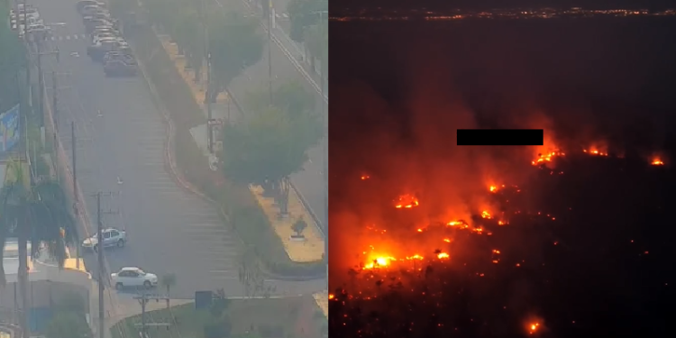 Vídeo: Manaus amanhece sob nuvem de fumaça após incêndio de grandes proporções em Iranduba