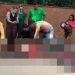 Vídeo forte: motoqueiro tem perna t0rada em Manaus e homem tenta estancar sangrament0