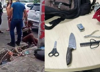 Vídeo: mulher é presa em Manaus furand0 jovem de 17 anos com seringa que ela diz ter HIV
