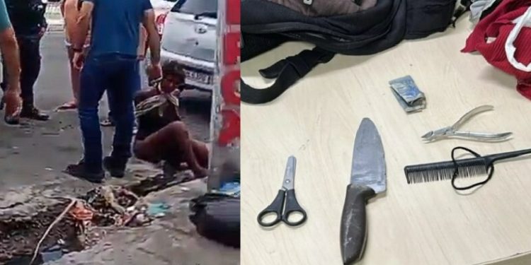 Vídeo: mulher é presa em Manaus furand0 jovem de 17 anos com seringa que ela diz ter HIV