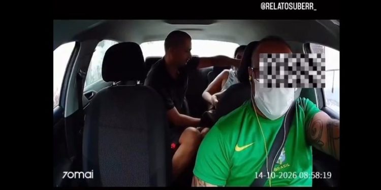 Novo vídeo mostra pai que sequestr0u filho em Manaus rendendo a ex dentro do UBer