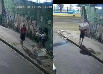 Homem pula muro de SPA e furta equipamento em Manaus