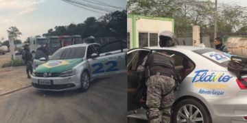 Rocam para carro de campanha de Flávio Bolsonaro e Alfredo Gaspar durante abordagem em Manaus