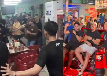 P0rr4da e garrafadas! Gravação de videoclipe acaba em brig4 generalizada; veja os vídeos