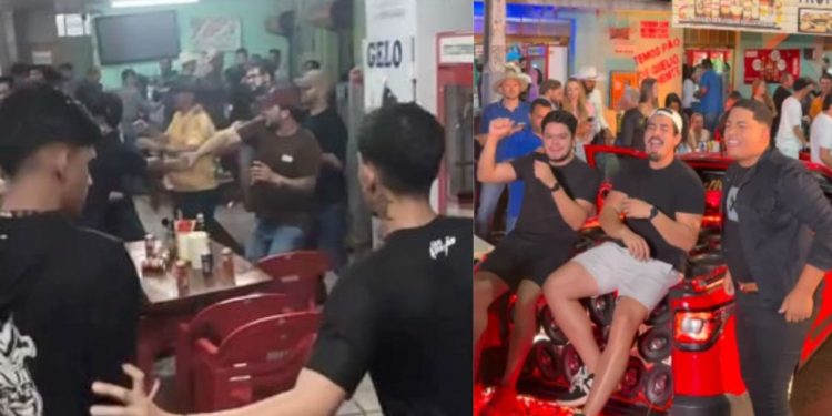 P0rr4da e garrafadas! Gravação de videoclipe acaba em brig4 generalizada; veja os vídeos