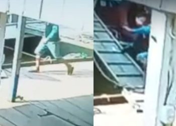 Vídeo: Homem cai no Rio Amazonas ao tentar subir em barco e desaparece; bombeiros fazem buscas