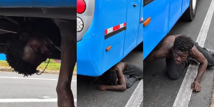 Vídeo: Homem dorme debaixo de ônibus e é levado por quilômetros sem que motorista perceba