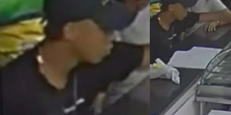 Câmeras flagram dupla durante assalto a pastelaria no bairro Lago Azul